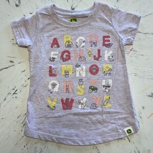 NWOT John Deere Alphabet Shirt 3T